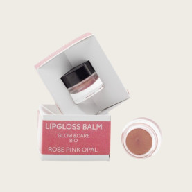Bio Lipgloss Balm Glow & Care Rose Pink Opal